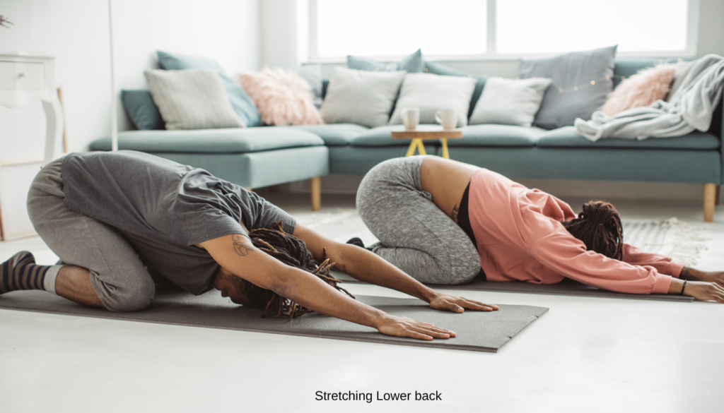 stretching lower back